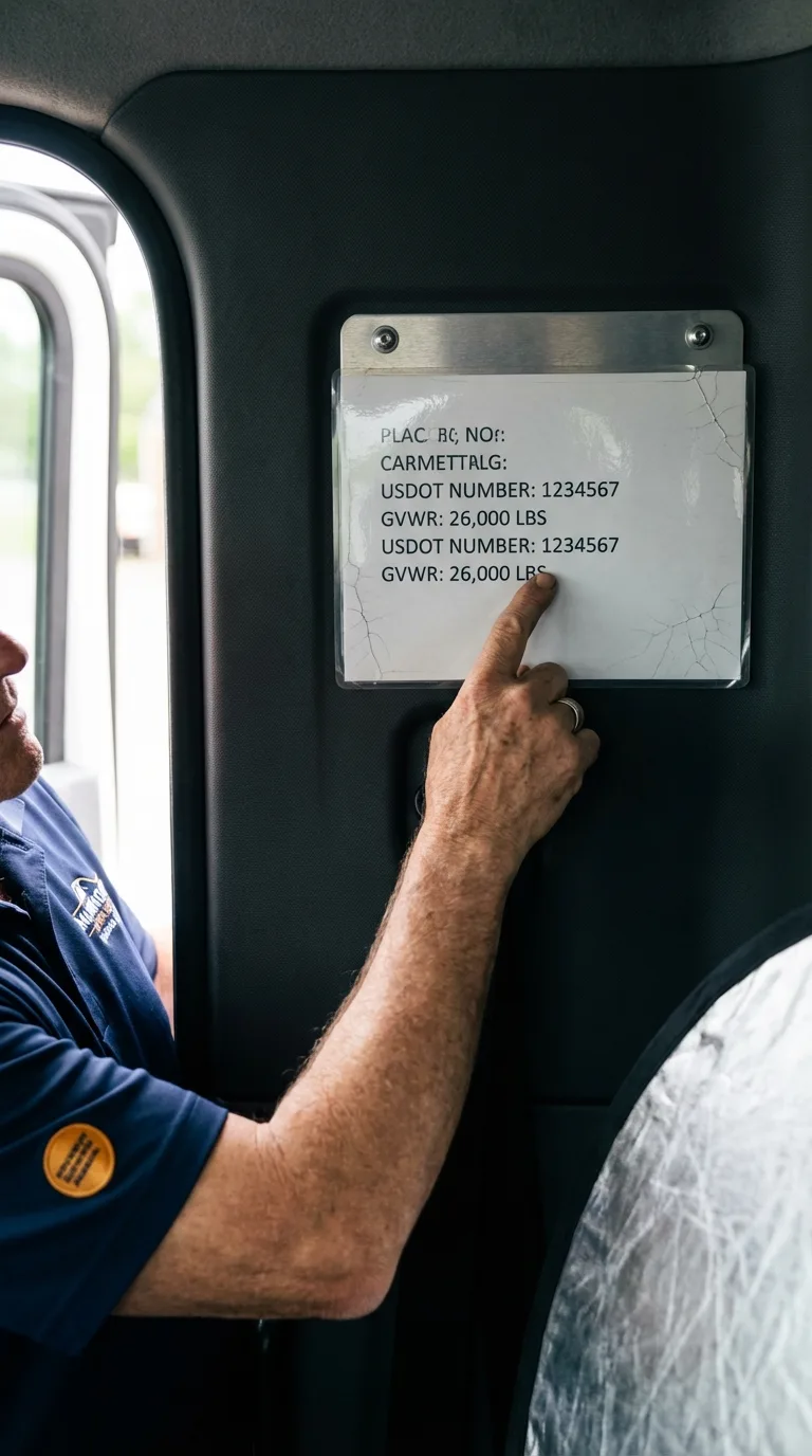 USDOT licensing placard verification in Bayou La Batre